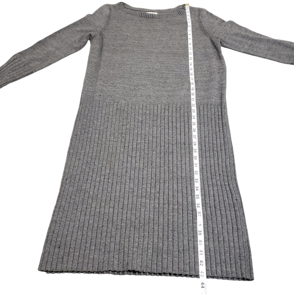 Lou & Grey Knit Ribbed Midi Shift Sweater Dress Sz Large - Picture 8 of 13